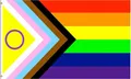 Regenbogenflagge Progress Pride 90x150cm Polyester mit 2 Messingösen