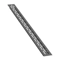 sossai® Aluminium Lüftungsgitter - Alucratis Slim (1 Stück) | Rechteckig - Maße: 37,5 x 2,4 cm | Farbe: Schwarz | pulverbeschichtet