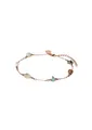 Purelei Island Dream Fußkettchen – mit Opal, Amazonit, Achat & Moosachat – Edelstahl 18K vergoldet – Verstellbares Damen Fußband 21–25 cm – Zarter Sommerlook (Rosegold)