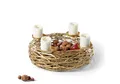 PHILIPPI - BOSCHENDAL Adventskranz - Weihnachtsdekoration, Pulverbeschichteter Stahl, Goldfarben,Modern (Größe - S (40 cm))