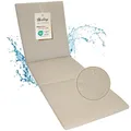 Herlag Sunny Liegenauflage 200x60x4 cm | wetterfest & UV-beständig | wasserfest | waschbarer Bezug mit Reißverschluss | Auflage für Gartenliege & Sonnenliege | Öko-Tex 100 | Natur