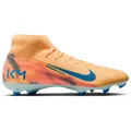 Nike ZM SUPERFLY 10 ACAD KM FG-MG Fußballschuhe Herren in melon tint-neo turq-igloo, Größe 44 1/2