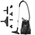Hoover Telios Staubsauger mit Beutel für Hartböden & Teppiche, kompakt, leise 69dBA, 3,5L Staubbeutel, EPA12-Staubfilter, Parkettdüse, integriertes Zubehör, 700W, Staubsauger mit 9,6m Kabel