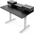 Duronic DD1 BK Schreibtisch 120x60 cm mit Schubladen Monitorerhöhung Büro