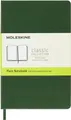 Moleskine Classic Plain Paper Notebook, Hard Cover and Elastic Closure Journal, Color Myrtle Green, Size Pocket 9 x 14 cm, 192 Pages