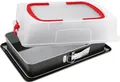 Dr. Oetker Rechteck-Springform mit Haube 38x25 cm Emaille Antihaft Flachboden