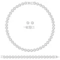 Swarovski Schmuckset Una Angelic, 5367853 (Set, 4-tlg), mit Swarovski® Kristallen silberfarben