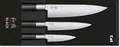 Kai Messerset Wasabi Black (Officemesser + Universalmesser + Kochmesser) 3-teilig