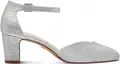 Tamaris Damen Pumps Fesselriemen Blockabsatz 1-24432-41, Größe:39 EU, Farbe:Silber