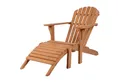 bene living Gartenliege Adirondack Montreal - Teakholz, 2 St., Gartenliege inkl. Fußteil, hohe Rückenlehne - breite Armlehnen - separates Fußteil