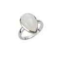 Jamelli Ring Silber 925 rhodiniert mit echtem Rainbow Mondstein 17x10,5mm