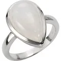 Jamelli Ring 925 Silber rhodiniert mit Rainbow Mondstein