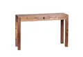 Wohnling Konsolentisch WL1.454 Akazie MUMBAI Massiv 110 cm Schublade Schreibtisch Schmi (Rechteckig Schub, Akazie Massivholz 120x40x70 cm), Flurtisch Holztisch Naturholz, Anrichte Flur