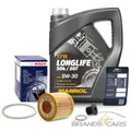 BOSCH ÖLFILTER + 5L 5W-30 FÜR SEAT CORDOBA IBIZA SKODA FABIA VW POLO 9N 6R 1.2