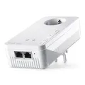 devolo Magic 2 WiFi 6 Erweiterungsadapter, WLAN Powerline Adapter, bis zu 2.400 Mbit/s, Mesh WLAN Steckdose, 2x Gigabit LAN Anschluss, dLAN 2.0, weiß