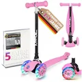 Kinderroller kinnaz ONE, Roller für Kinder ab 2 3 Jahre, Kind Roller 4 Jahre, Tretroller, LED Räder, faltbar, Höhe einstellbar, Diebstahlschutz, über 100.000 verkaufte Scooter, Hamburger Unternehmen