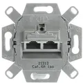 Busch-Jaeger 0218/12-101 UAE-Anschlussdose, RJ 45, Cat. 6A iso, 2-fach