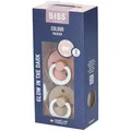 BIBS® Colour Night Collection Glow in the Dark Vanilla & Blush 6-18 Monaten