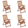 vidaXL Klappbare Gartenstühle 4 Stk. Massivholz Akazie