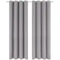 Blumtal Verdunklungsvorhänge, Grau, Kunststoff, Rechteckig, 140x175 cm, Oeko-Tex® Standard 100, Wohntextilien, Gardinen & Vorhänge, Verdunkelungsvorhänge