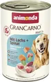 animonda GranCarno Hunde Nassfutter mit Lachs + Spinat (6 x 400 g), getreidefreies Hundenassfutter ohne Zucker, für ausgewachsene Hunde, mit frischen fleischigen Zutaten