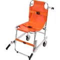 VEVOR EMS-Treppenstuhl 159kg Tragfähigkeit faltbarer Notfall-Treppensteigrollstuhl aus Alu mit 2 Rädern tragbarer Treppenlift Krankenwagen Feuerw...