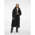Vero Moda Steppmantel VMKLEA LONG COAT NOOS Steppqualität, Kunstfaser, Kapuze mit Kordelzug schwarz XS (34)