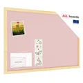 ALLboards Pastellrosa Pinnwand mit Holzrahmen 60x40cm Pastellrosa Korktafel
