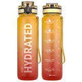 Sahara Sailor Trinkflasche, Sport Trinkflasche, [BPA-frei Tritan] 1L/500ML/750ML Auslaufsicher Sport Wasserflasche, Sportflasche für Fahrrad, Camping, Yoga, Gym (1 Flasche)