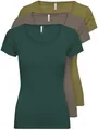 ONLY 3er Pack Damen T-Shirt 15209153 Farb Mix 10-XS