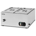 VERTES Speisenwärmer Buffetwärmer Wärmebehälter Für Speisen Elektrisch 1500W aus Edelstahl (Inkl 2X 1/2 GN Behälter mit Deckel für 2X 10L)