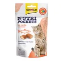 GimCat Nutri Pockets Lachs Katzensnack 60g - Knusprig Cremig Funktional