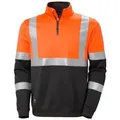 Warn-sweat-zip, Orange, Gr.s