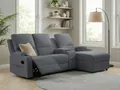 Ecksofa OTTO HOME "NAPORI Multimediasofa, 3er Kinosessel XXL, L-Form, Cord", grau (anthrazit), B:240cm H:105cm T:155cm, Sofas, Ecksofa, Kinosofa mit Relaxfunktion, Getränkehalter, Staufach und Staukasten