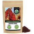 Sumach Gewürz 125g, Sumach Pulver mit Salz, Essigbaumgewürz gemahlen, Sumac G...