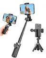 Victiv Selfie Stick & Handy Stativ, Ultratragbar Mini-Stativ für Smartphone, mit Wiederaufladbarer Fernbedienung, 360° Drehbarer Handyhalter für iPhone17 16 15 14 Pro Max, Samsung, Huawei, 2 Kaltschuh