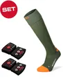 LENZ HEAT 4.1 Socken 2026 green/orange inkl. LITHIUM RCB 1200 Pack - 45-47