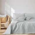 AmeliaHome Tagesdecke 200x220 cm Bettüberwürf zweiseitig Ultrasonic Steppung Polyester Ophelia Silber