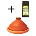 2er Set, ORIGINAL Tajine Tagine Ø 35cm + Marokkanischer Minztee 40g
