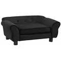 vidaXL Hundesofa Schwarz 72x45x30 cm Plüsch