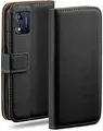 moex Book Case für Motorola Moto E13 Handyhülle mit Kartenfach, Hülle klappbar 360 Grad Schutzhülle, Klapphülle Flip Case Cover, PU Leder Handytasche Lederhülle, Schwarz