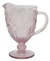 Chic Antique - Kanne Krug Wasserkrug Karaffe Glas mit Muster 1 l Rosa 61098807