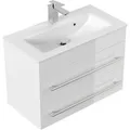 Posseik Badmöbel Portus 700 SlimLine Weiß Hochglanz
