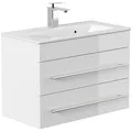POSSEIK Waschbecken mit Unterschrank PORTUS SLIMLINE 700 weiß glanz 70,0 x 36,0 x 49,6 cm