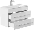 Posseik Badmöbel-Set Badmöbel Waschplatz "Portus 700 SlimLine" 70 cm weiß Hochglanz