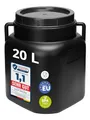 Garronda 20 Liter BPA-freies quadratisches Fass und Futtertonne Weithalsfass Wassertank und Behälter mit Deckel für Sauerkraut sowie Surfass Pökelfass für Fleisch GD-0088, Schwarz
