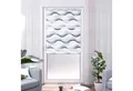 Doppelrollo Wellen Design, K-HOME, Lichtschutz, ohne Bohren, freihängend, Klemmfix, Bedruckt mit Muster
