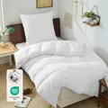 BEDELITE Bettwäsche 135x200 Baumwolle 2teilig - Bettwäsche-Sets Weiß mit Reißverschluss, Bettbezug 135x200cm Weiss mit Kissenbezug 80x80 cm, Oeko-TEX Bedding weiche und kuschelige Bettwaren