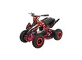 Kinderquad Racer 1000, Pocket-Quad mit 1000 Watt Elektromotor, 3 Batterien, Stoßdämpfer, bis 24 km/h (Schwarz Rot)