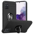 Cadorabo Hülle kompatibel mit Samsung Galaxy A71 5G Schutzhülle TPU Silikon Case mit Ring Slim Kratzfest Weiche Gummi mit Rundumschutz Case Hülle für Galaxy A71 5G in Schwarz